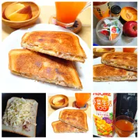 ハニーマスタードチキンのホットサンド|うたかた。さん