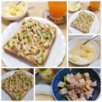 アボカドとサラダチキンのトースト|うたかた。さん