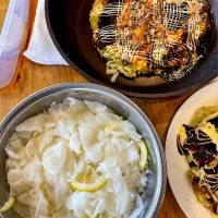 大根のレモン酢漬けと白菜のお好み焼き|つるひめさん