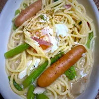 和風醤油スパゲティ|すくらんぶるえっぐさん