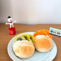 アメリカ産サステナビリティ認証大豆使用のヨーグルトで　フルーツサンド|とっぴぃさん