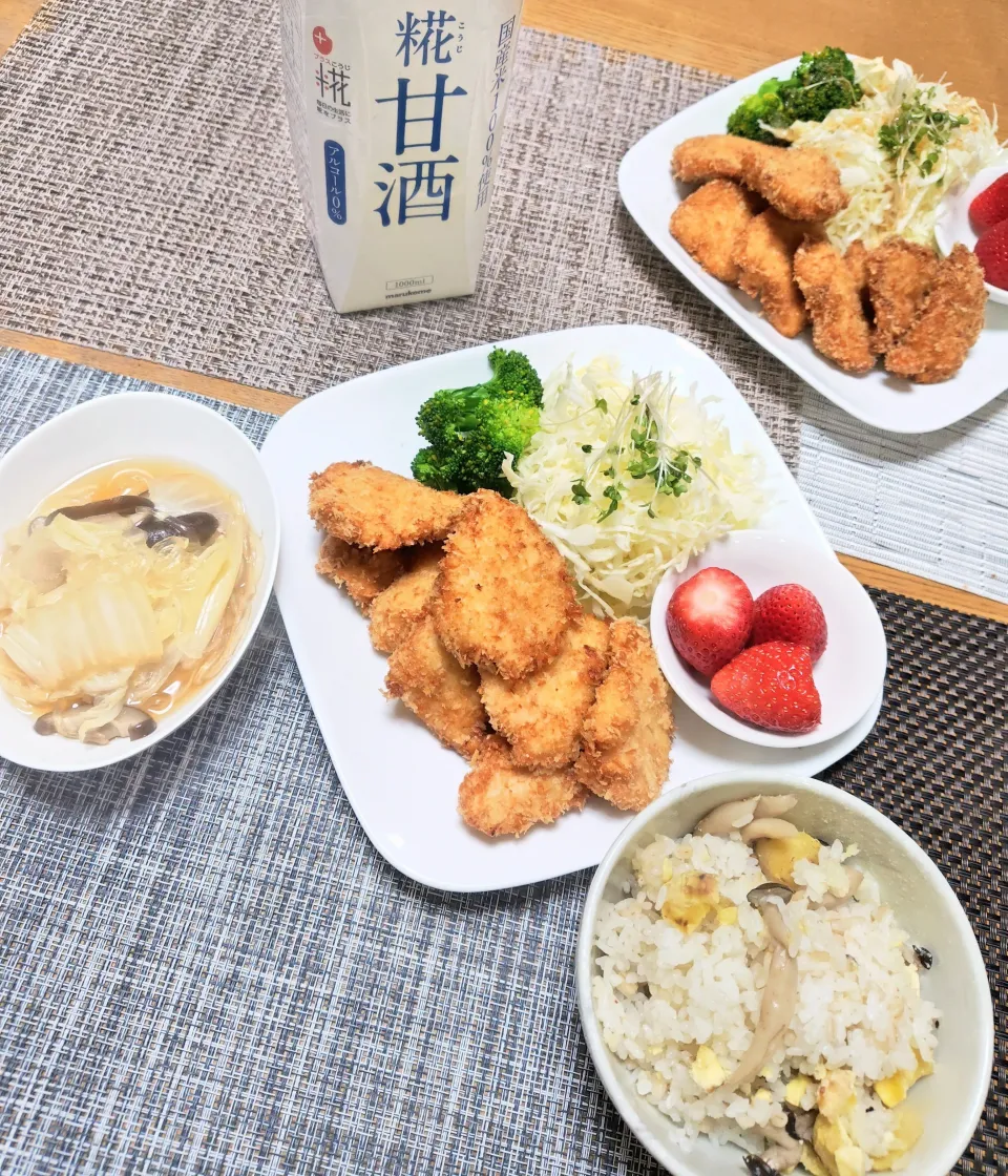 『チキンカツと冷凍栗で栗ご飯』|seri-chanさん