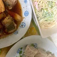 鯖南蛮漬け、スパゲッティサラダ、シュウマイ|まみみさん