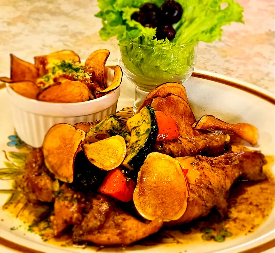 #鶏モモ肉の骨付きコンフィ|金井義則さん