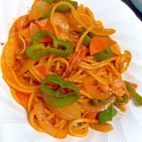 ベーコンでナポリタン| 爰音さん