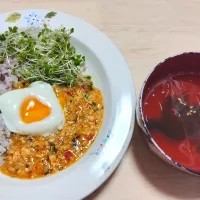 2025 1218　ガパオライス　わかめスープ|いもこ。さん