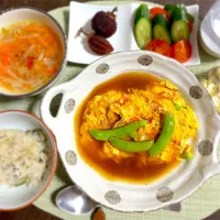 12/18晩ご飯：カニカマかに玉|ななみんさん