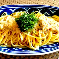 ツナのクリームソースパスタ