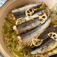 いわしのパエリア🥘