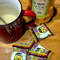 うーだしーーーコナンくんシーズン30からは有料だしーー！ #夜おやつ　プリン大福、はちみつ湯|ms903さん