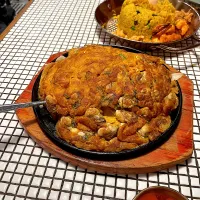 Ran-oh egg oyster cake on sizzling plate|skyblueさん