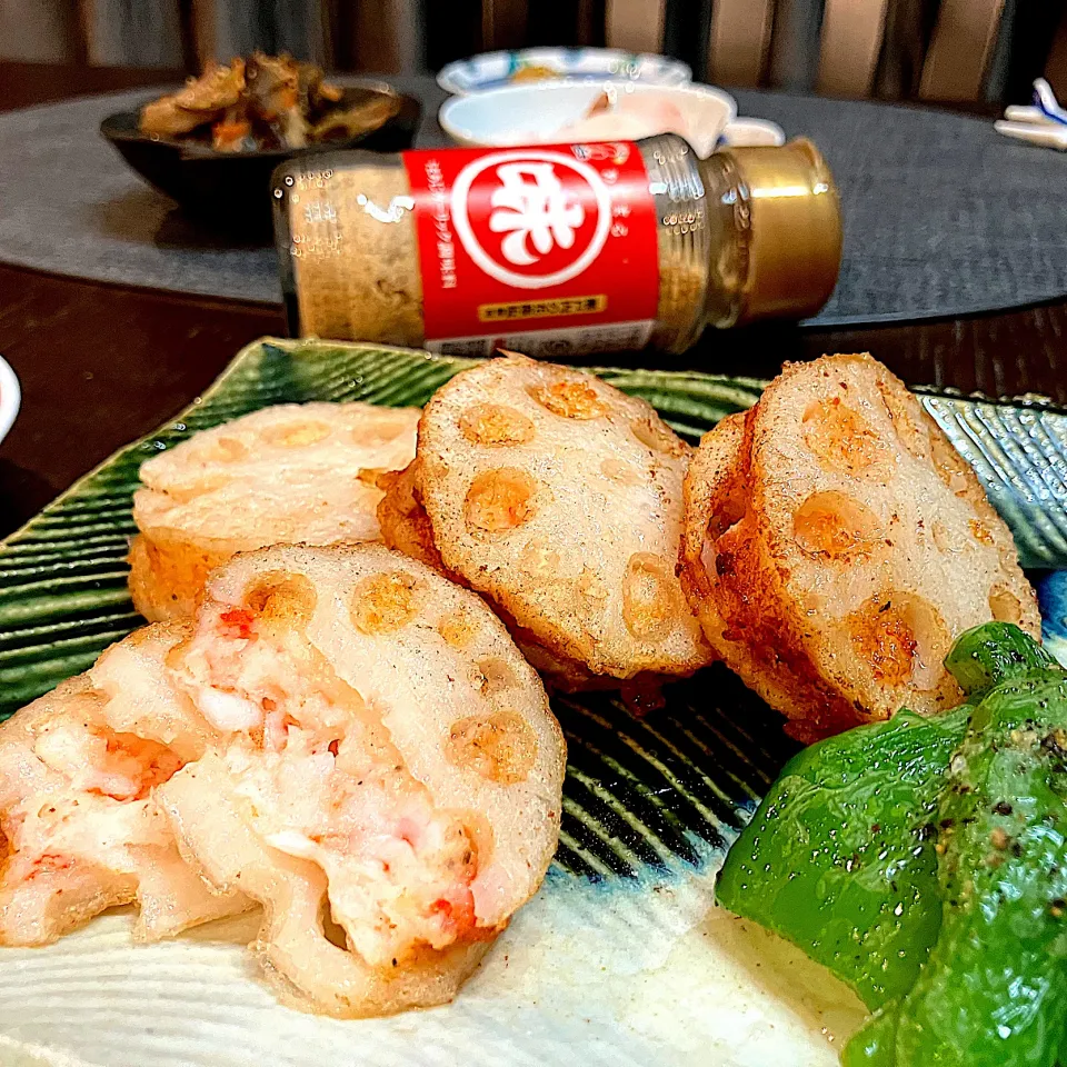 12/19 蓮根の海老挟み揚げ💗|あーるさん