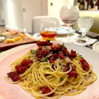 サーディンとドライトマトのパスタ|mmさん