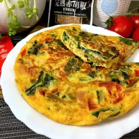 ほうれん草と生ハムのスパニッシュオムレツ| KAORIさん