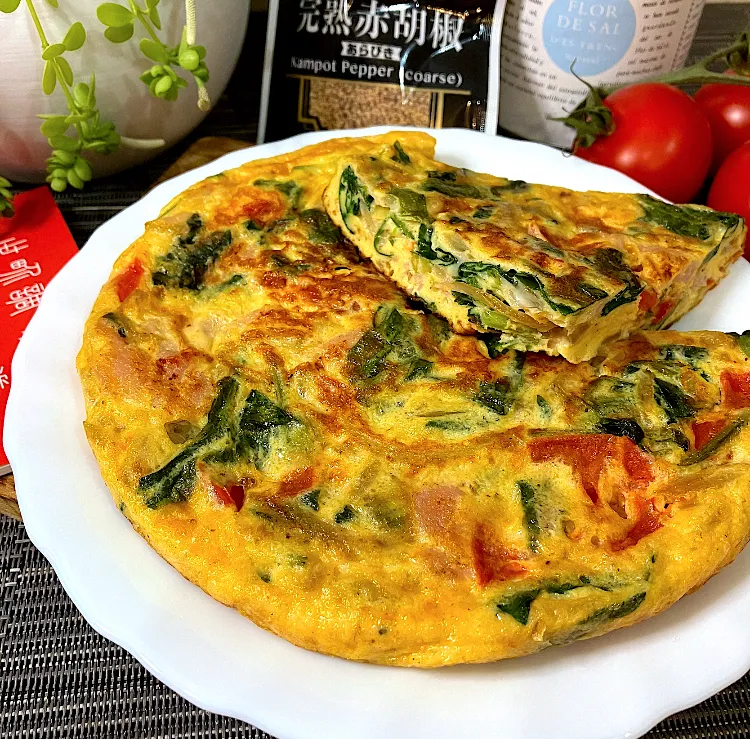 ほうれん草と生ハムのスパニッシュオムレツ|KAORIさん