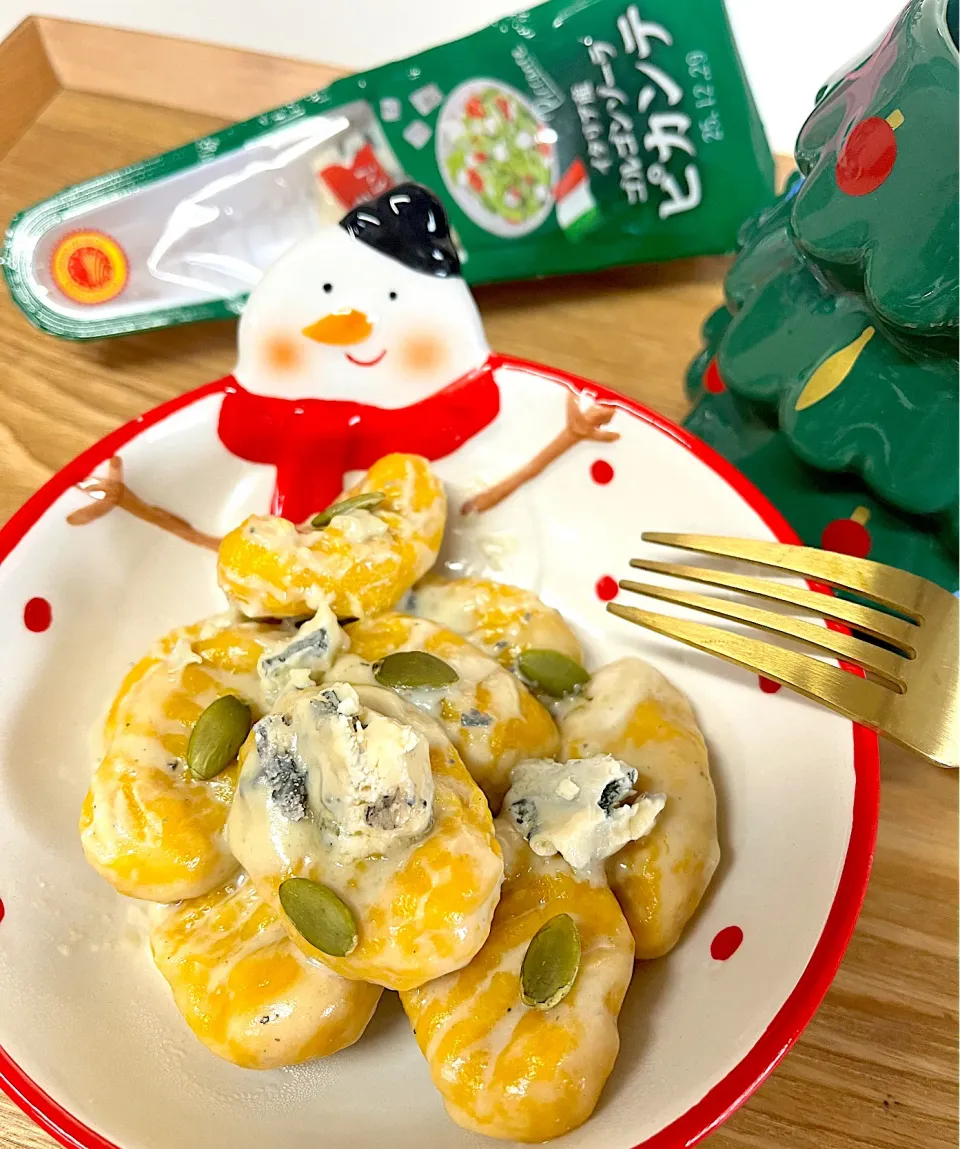 ゴルゴンゾーラピカンテでかぼちゃニョッキ🎃|＊みお＊さん