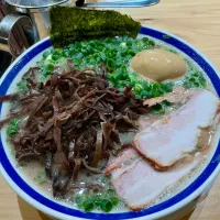 最初の一杯　ネギキクラゲ味玉バリカタ　　　田中商店|Takeshi  Nagakiさん