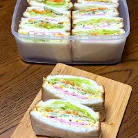 ハムたまご野菜サンド| o-kazuさん