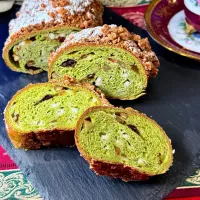 抹茶とホワイトチョコのシュトーレン風 🎄