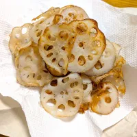 12/19の夕食　れんこんチップス|卯月さん