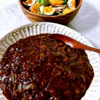 ハヤシライスと柿のサラダ|オーロラさん