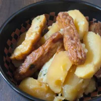 じゃがいもといか天の煮物|ぱんだのままんさん