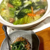 体があったまった♨️ #夕飯　ポトフふぅ鍋、納豆|ms903さん