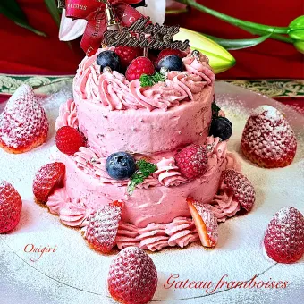 Snapdishの人気料理写真:ガトー・フランボワーズ•*¨*•.¸¸♬︎