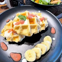 米粉×豆腐ワッフル🧇|kyon2さん