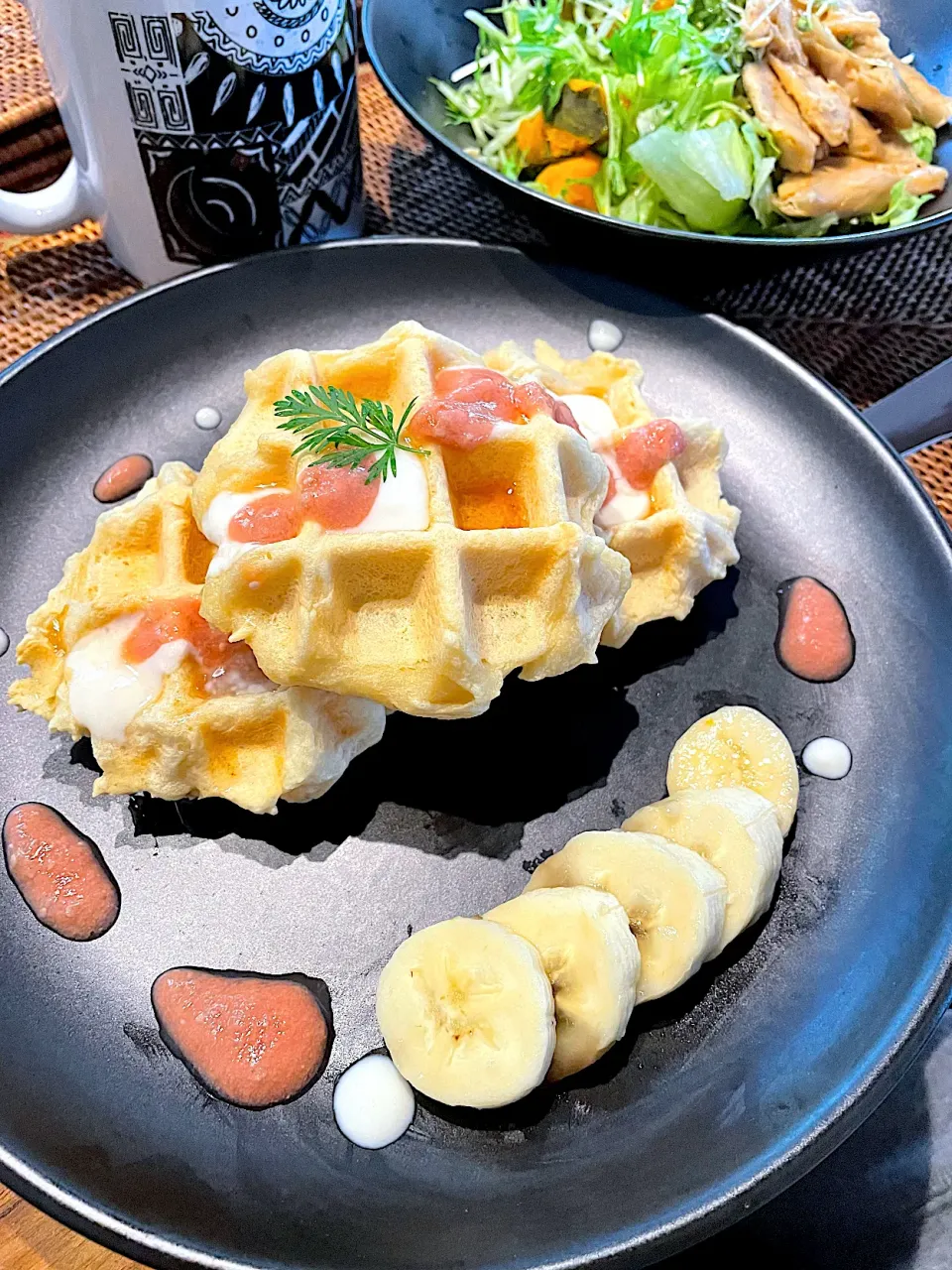 米粉×豆腐ワッフル🧇|kyon2さん