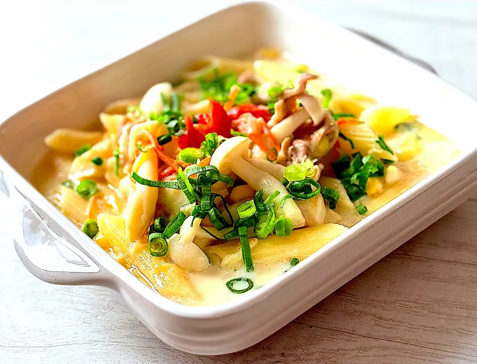 うどんスープで和クリームペンネ|tap.rinさん