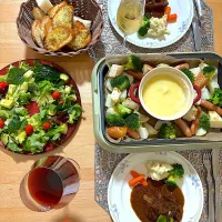 2025クリスマス🎄チーズフォンデュ&牛すね肉の赤ワイン煮込み| あいりんごさん