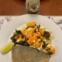 2025/12/20   かぼちゃ、りんごとケールのロースト（りんごの使い途を求めてPart 8?) Roasted Winter Squash, Apple and Kale|21 Boys & 野鳥さん