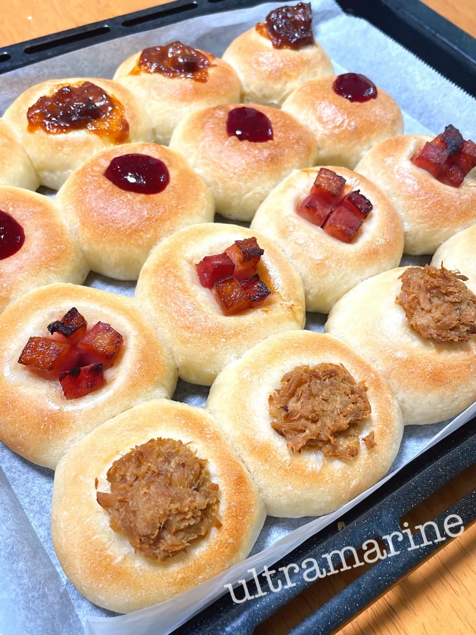 ＊いろいろちぎりパンで休日朝ごはん♬＊|ultramarineさん