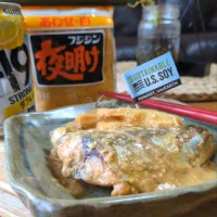 ｻﾊﾞの酒粕味噌煮