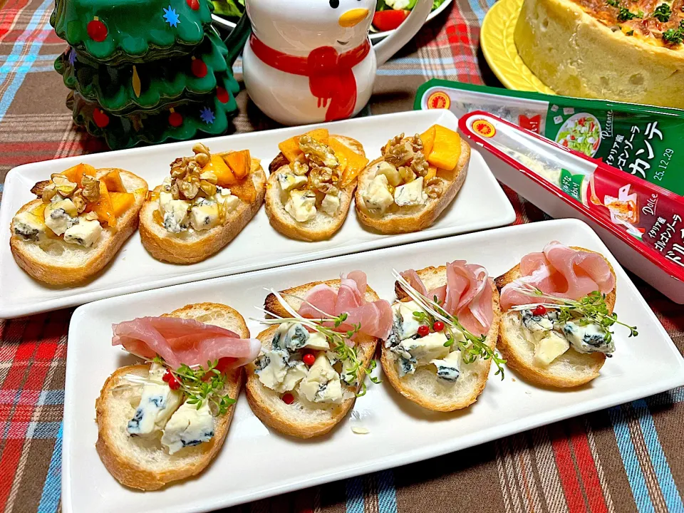 ピカンテandドルチェ　ブルスケッタ🍷|＊みお＊さん