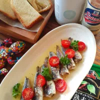 オイルサーディンとホームベーカリー食パン🍞|fumfumさん