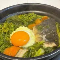 菜の花鍋煮込みうどん🍲|マニラ男さん