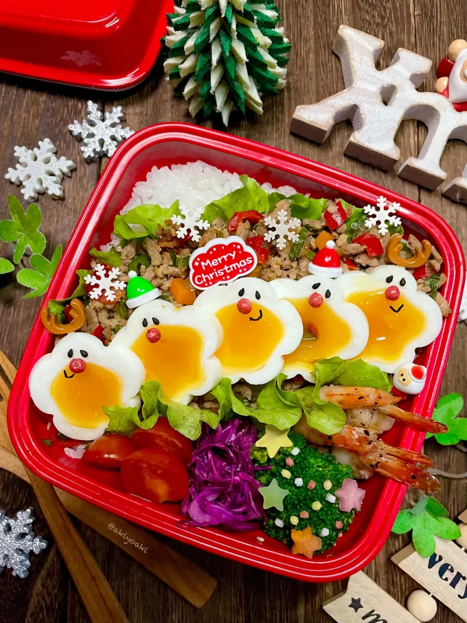 ガパオライス弁当|Akiyoෆ¨̮⑅さん