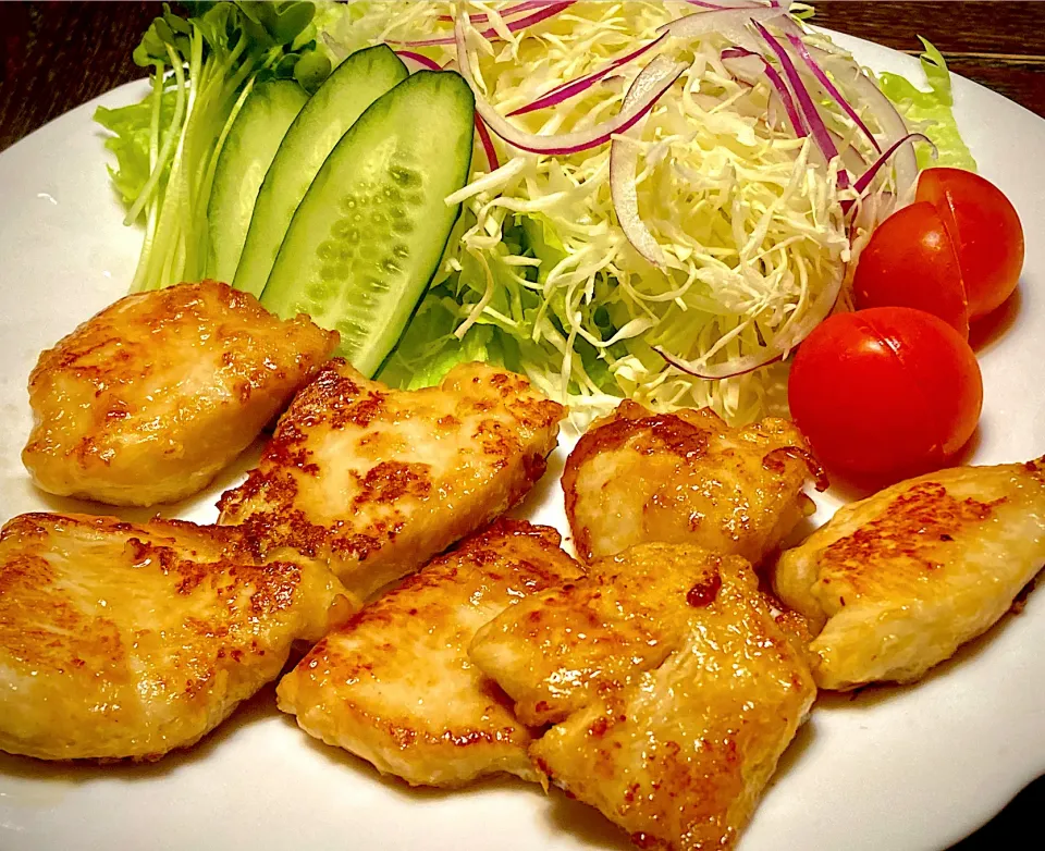 鶏むね肉のガーリック醤油焼き|mottoさん