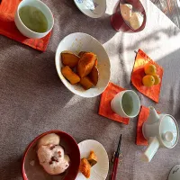 冬至の朝ごはん、ぜんざいとかぼちゃの煮物|cherさん