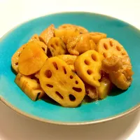 蓮根と菊芋のうま煮🍚🥢|chibiさん