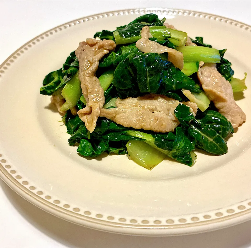 ターサイと豚肉のオイスター炒め🥢|chibiさん