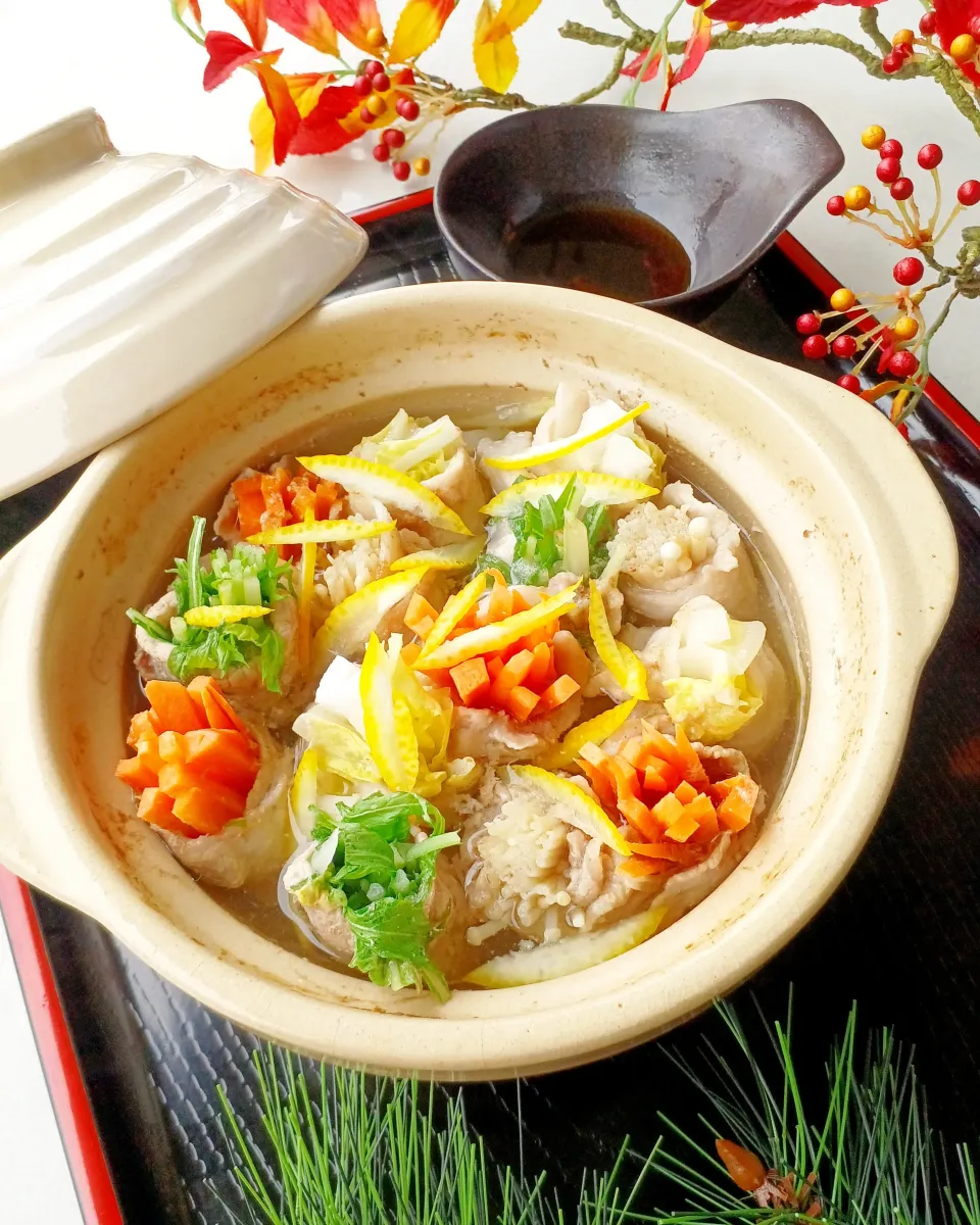 豚肉巻き巻き鍋|おぜひめさん