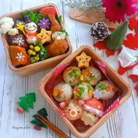 まん丸おにぎりのX'masツリー🎄
クリスマス弁当|ayano.adshさん