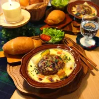 焼きチーズシチューのハンバーグ|こだしーさん