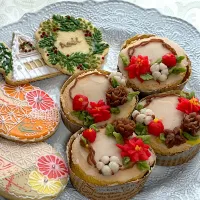 あんフラワーで米粉のケーキ|フルールアートサロンさん