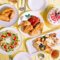 チキン料理3種　グリル、照り焼き、フライ🐥|sakiさん