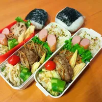 次男・私弁当&おにぎり|tamagomagomagoさん