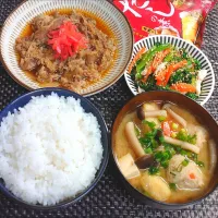 ボリューム満点!牛皿定食でムスコの置きランチ|からあげビールさん